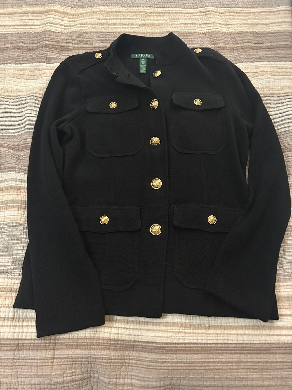 NWT Lauren RL military style 100% cotton jacket